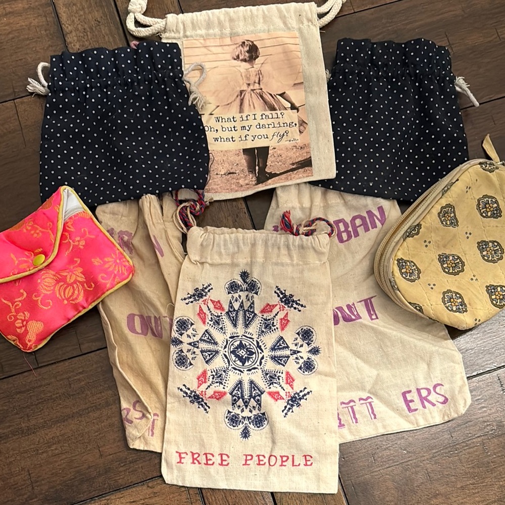 Assorted Drawstring Bags and pouches